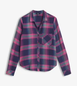 Sale Lila Button Down - Fuchsia Plaid Women Tops