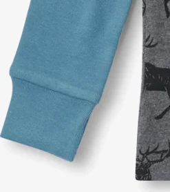 Outlet Magestic Elks Raglan Kids Organic Cotton Pajama Set BOY Sleepwear|Sleepwear