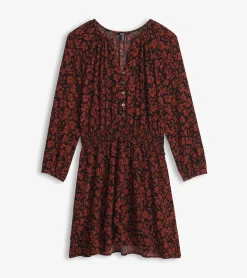 New Mia Smocked Waist Dress - Floral Scatter Women Dresses