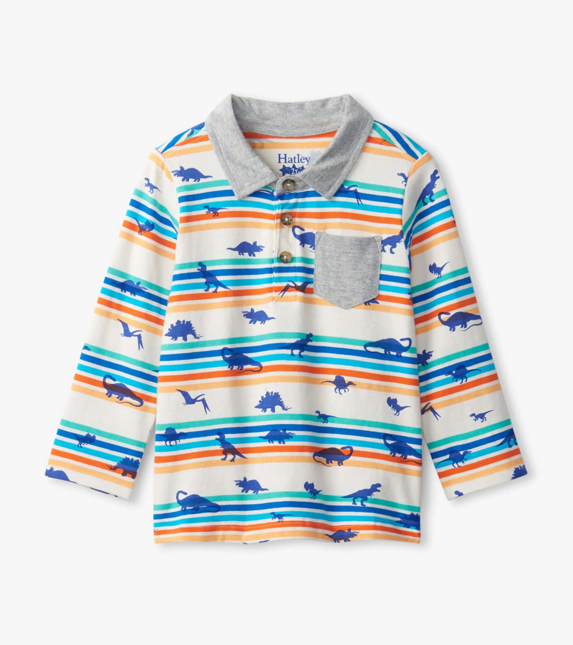 New Mini Dinos Long Sleeve Polo T-Shirt Tops