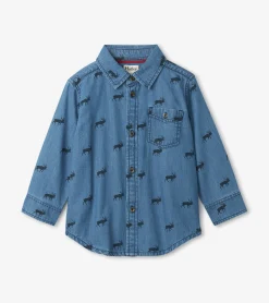 Discount Mini Elk Button Down Shirt BOY Tops