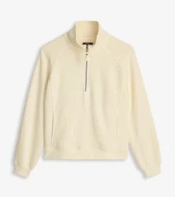 Outlet Mock Neck Pullover - Almond Beige Women Sweaters