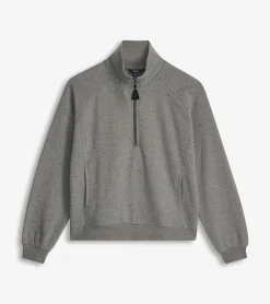 Best Mock Neck Pullover - Charcoal Heather Women Sweaters