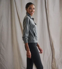 Best Mock Neck Pullover - Charcoal Heather Women Sweaters
