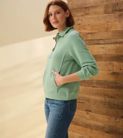 Outlet Mock Neck Pullover - Sage Green Women Sweaters