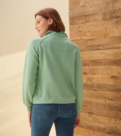 Outlet Mock Neck Pullover - Sage Green Women Sweaters