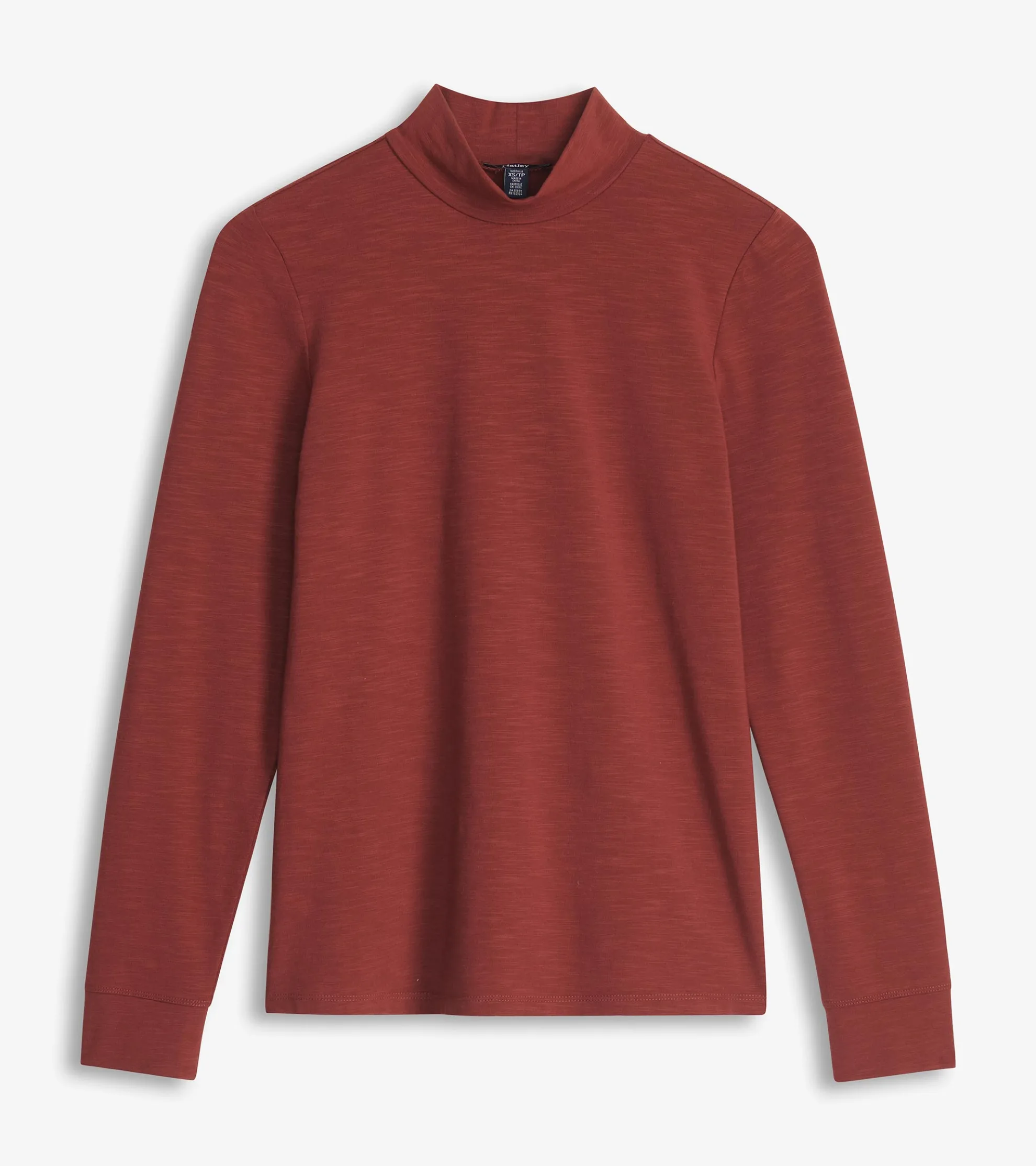 Clearance Mock Neck Top - Russet Brown Women Tops