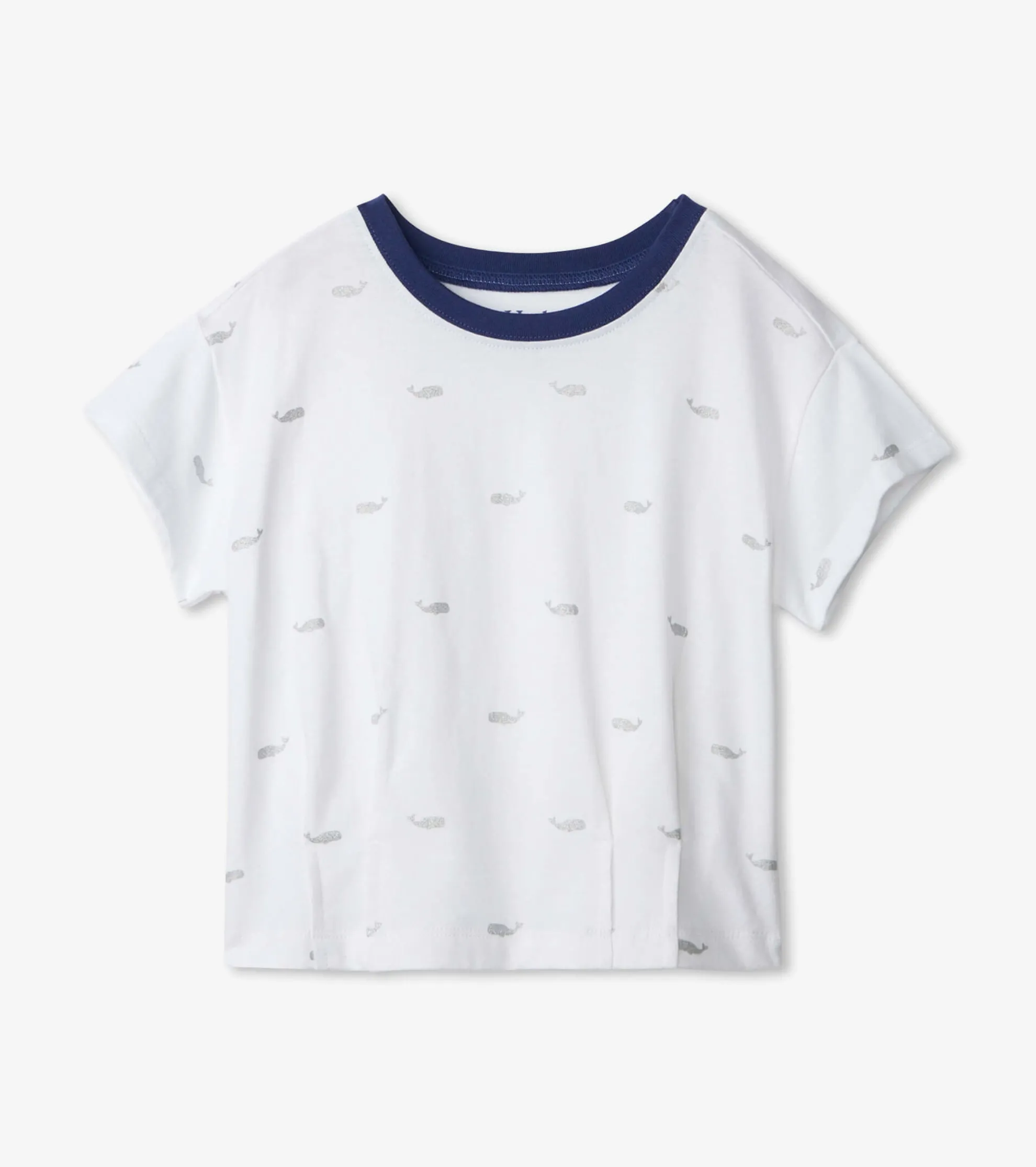 Hot Nautical Anchors Pleated Slouchy Tee Tops