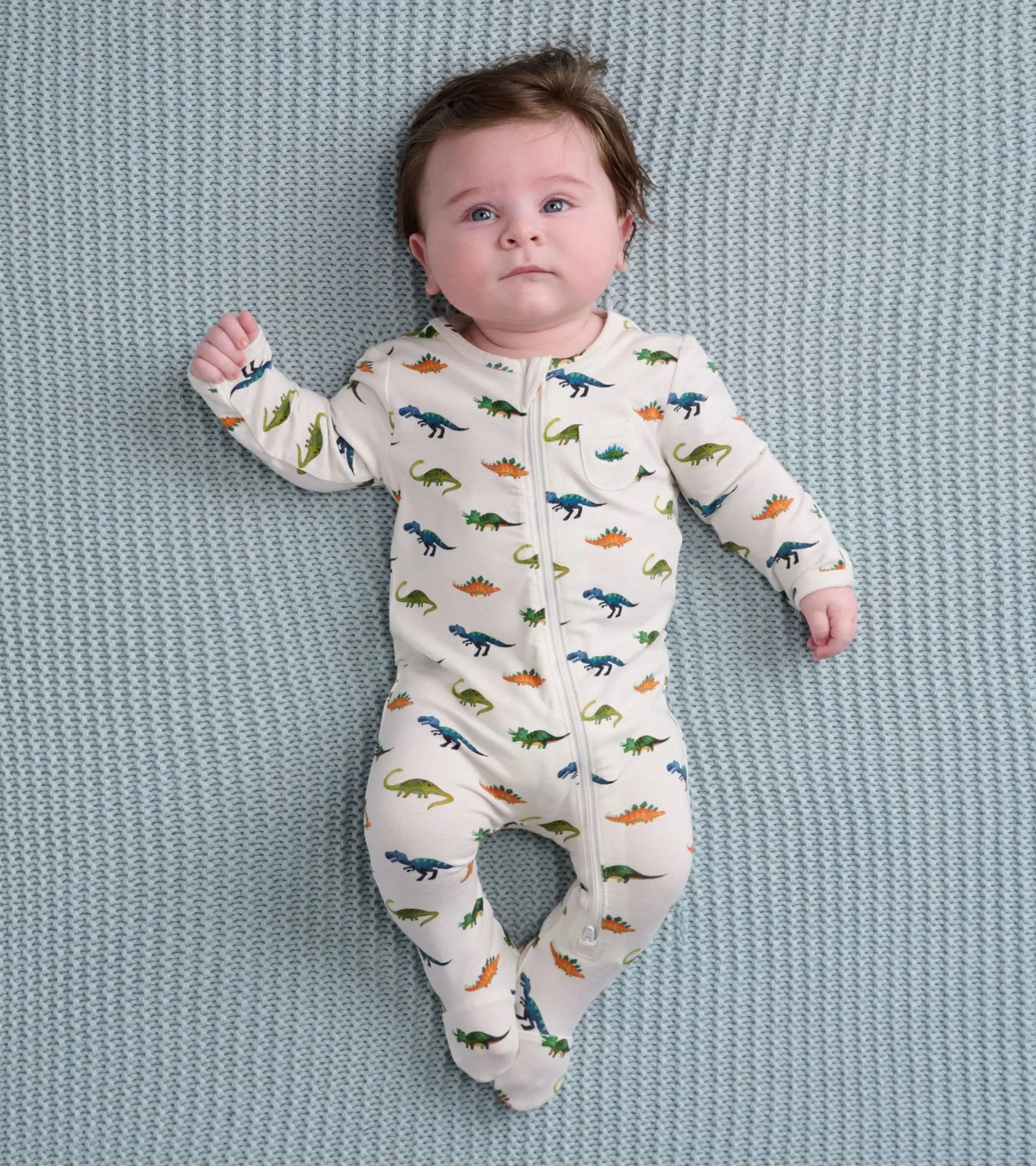 Outlet Painted Dinos Baby Footed Sleeper Sleepwear|Sleepwear