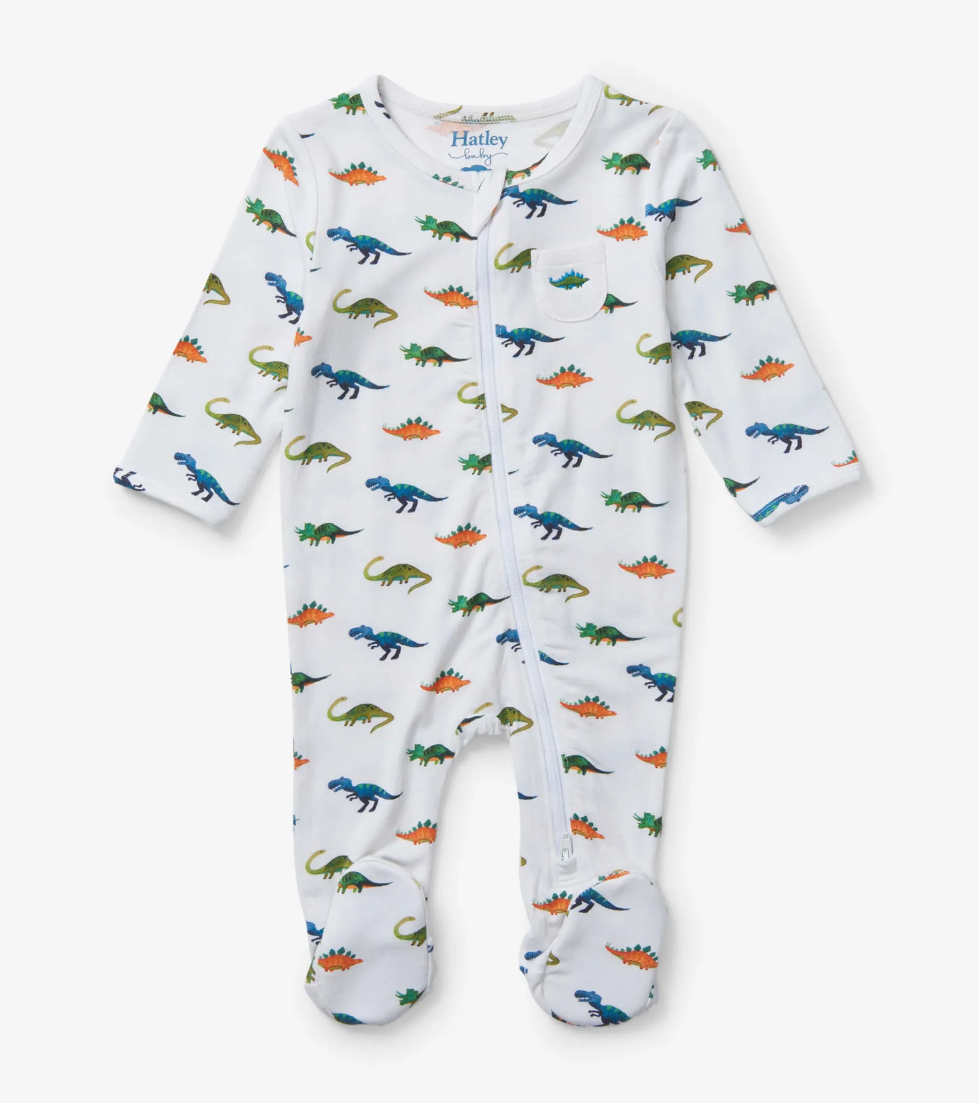 Outlet Painted Dinos Baby Footed Sleeper Sleepwear|Sleepwear