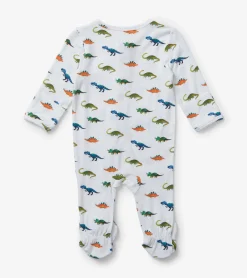Outlet Painted Dinos Baby Footed Sleeper Sleepwear|Sleepwear