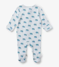Online Painted Elephants Baby Footed Sleeper Sleepwear|Sleepwear