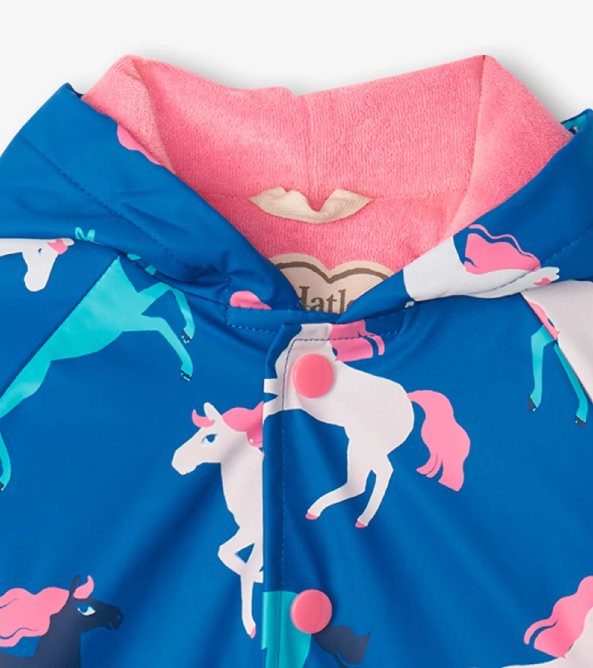 Outlet Prancing Horses Colour Changing Terry Lined Baby Rain Jacket Rainwear|Rainwear