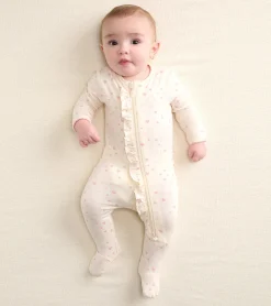 Online Pretty Hearts Newborn Ruffle Footed Sleeper Sleepwear|Sleepwear