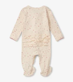 Online Pretty Hearts Newborn Ruffle Footed Sleeper Sleepwear|Sleepwear