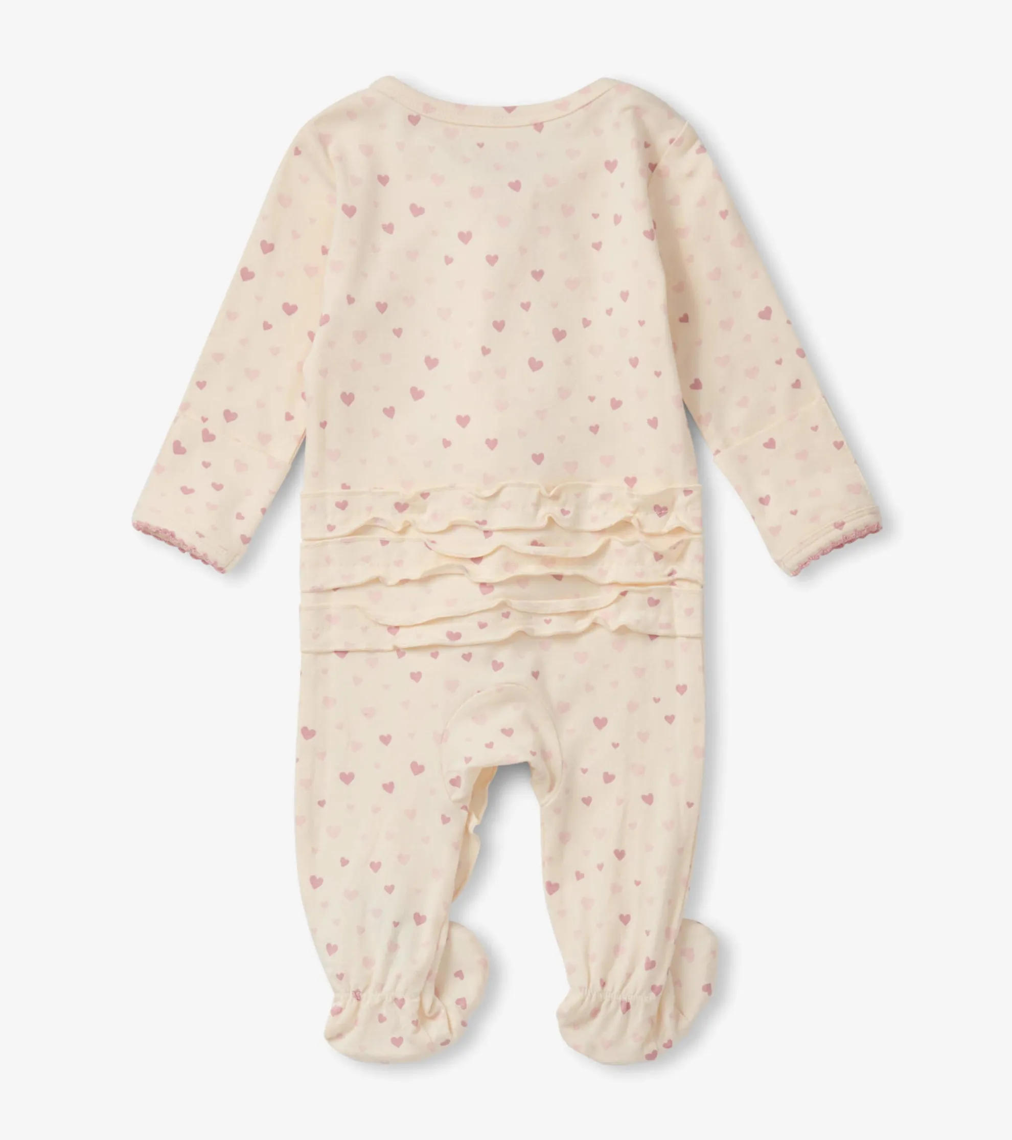 Online Pretty Hearts Newborn Ruffle Footed Sleeper Sleepwear|Sleepwear
