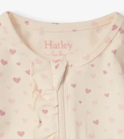 Online Pretty Hearts Newborn Ruffle Footed Sleeper Sleepwear|Sleepwear