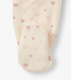 Online Pretty Hearts Newborn Ruffle Footed Sleeper Sleepwear|Sleepwear