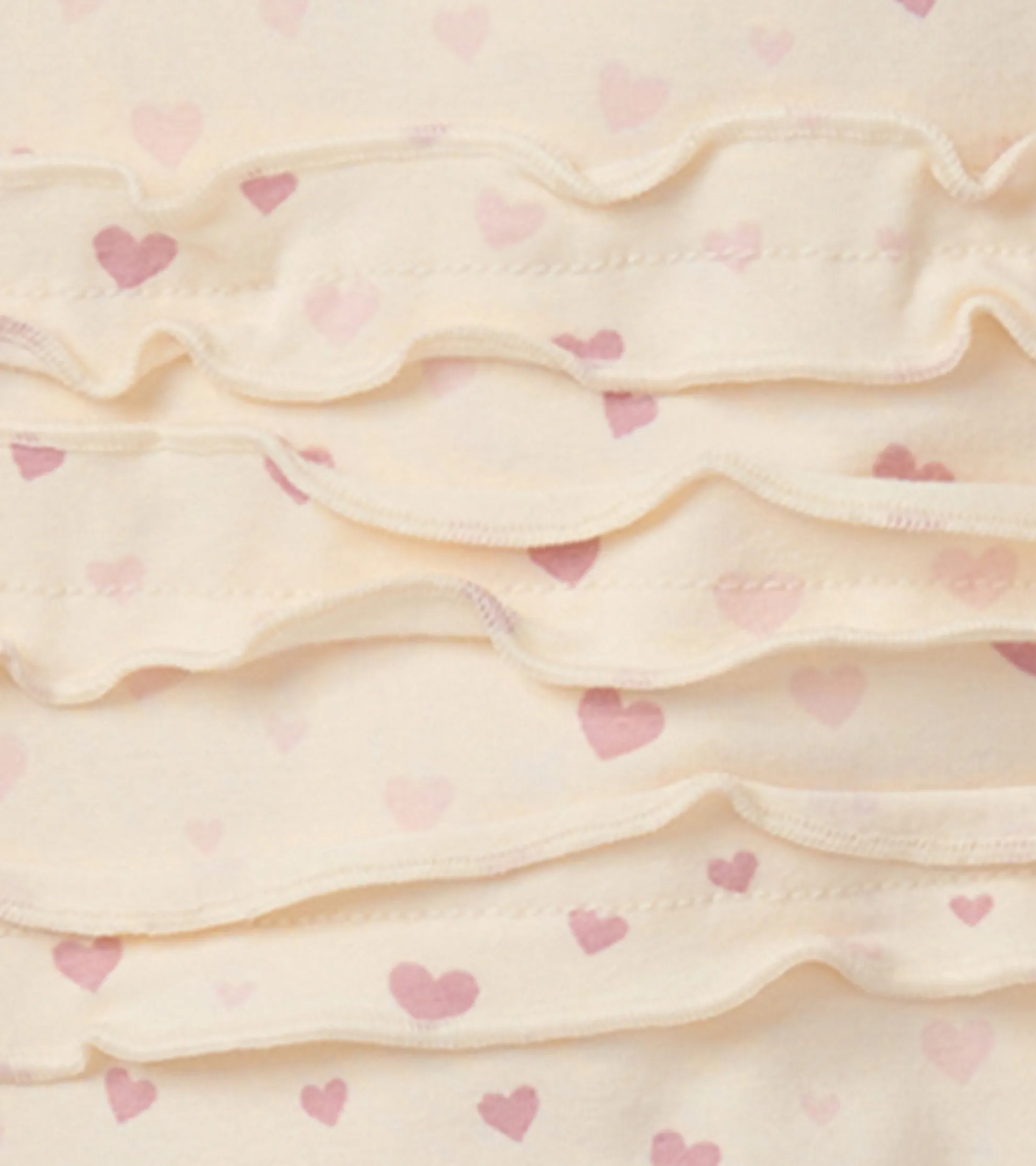 Online Pretty Hearts Newborn Ruffle Footed Sleeper Sleepwear|Sleepwear