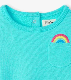 Clearance Radiant Rainbow Layered Knit Dress Dresses