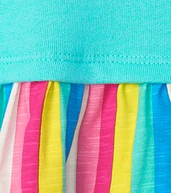 Clearance Radiant Rainbow Layered Knit Dress Dresses