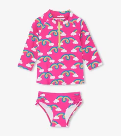 Rainbow Arch Rashguard Set Swimwear|Swimwear