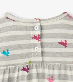 Hot Rainbow Bunnies Tiered Dress Dresses