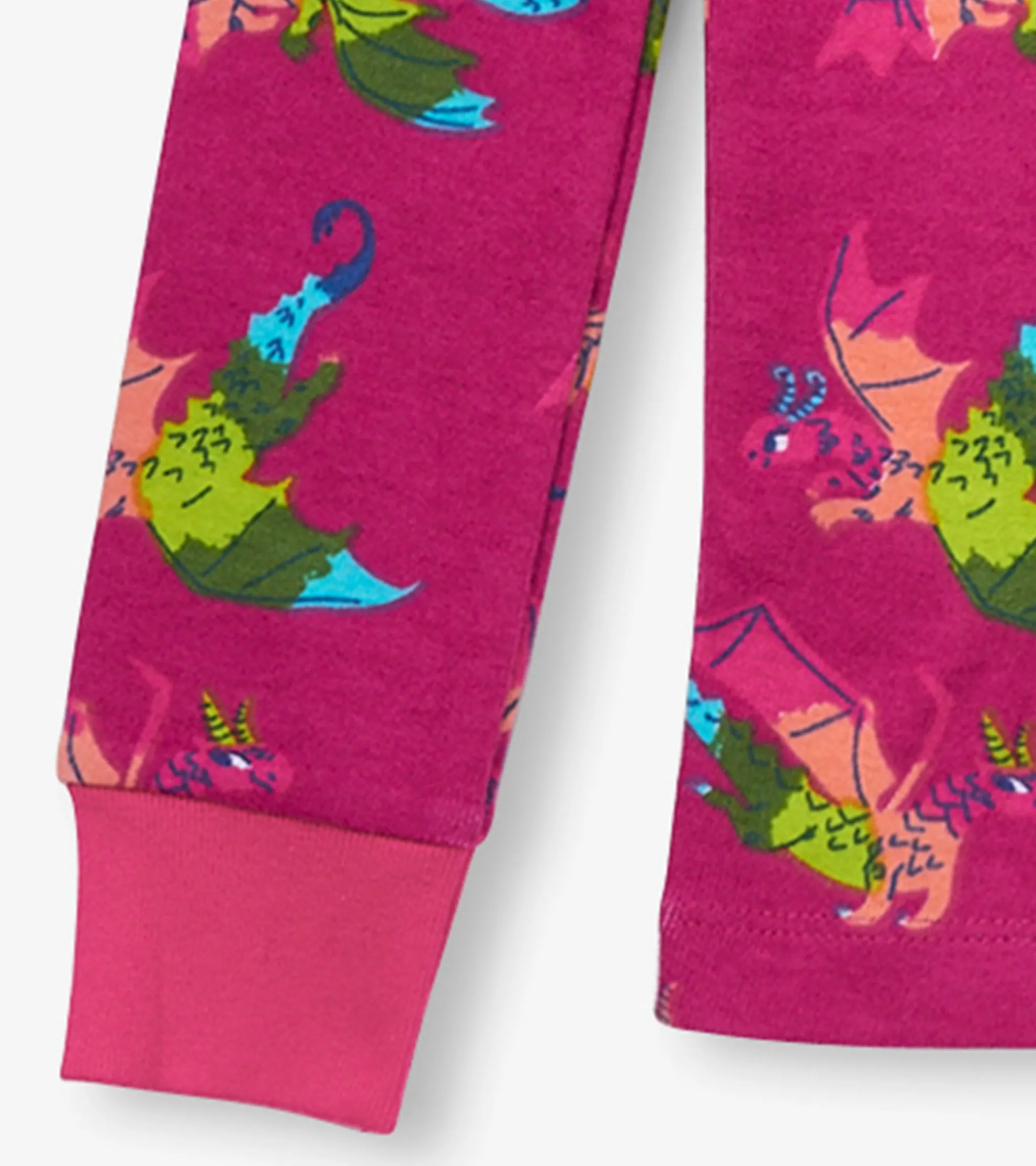 Rainbow Dragons Kids Organic Cotton Pajama Set Sleepwear|Sleepwear
