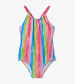 New Rainbow Stripes Swimsuit Swimwear|Swimwear