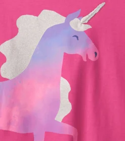 Clearance Rasberry Unicorn Long Sleeve T-Shirt Tops