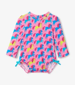 Rock Star Unicorn Baby Rashguard Swimsuit Swimwear|Swimwear