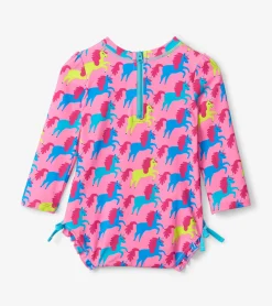 Rock Star Unicorn Baby Rashguard Swimsuit Swimwear|Swimwear