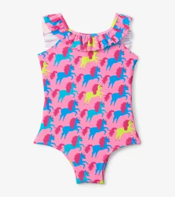 Outlet Rock Star Unicorn Ruffle Sleeve Swimsuit Swimwear|Swimwear