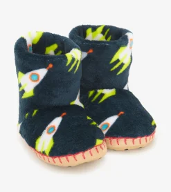 Hot Rocket Man Kids Fleece Slippers BOY Footwear|Accessories