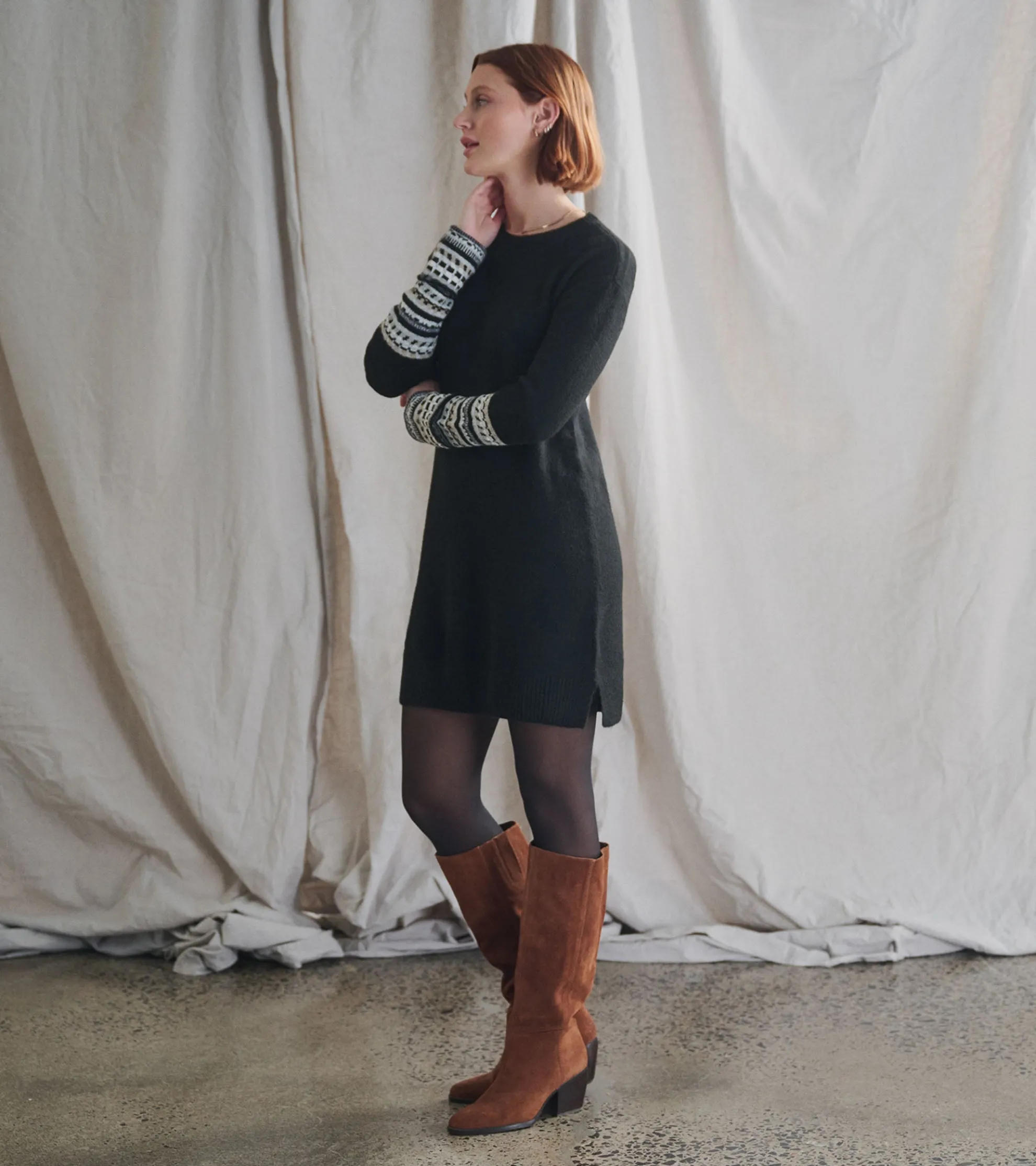 Clearance Sadie Sweater Dress - Black Women Dresses