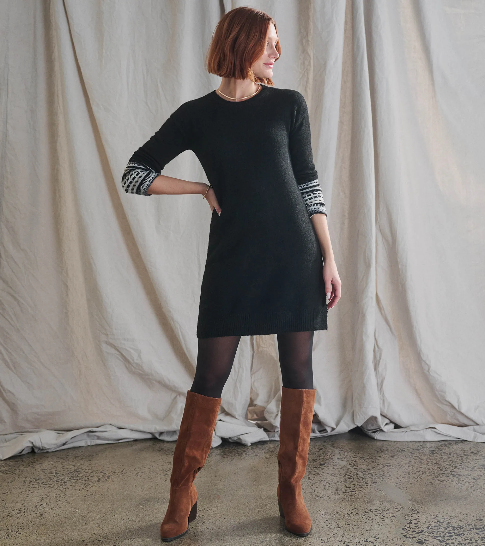 Clearance Sadie Sweater Dress - Black Women Dresses