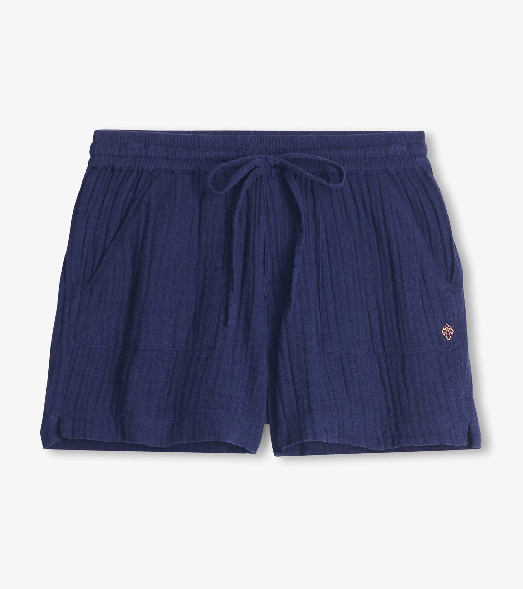 Best Santorini Shorts - Navy Gauze Women Bottoms