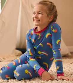 New Shooting Stars Kids Organic Cotton Pajama Set Sleepwear|Sleepwear