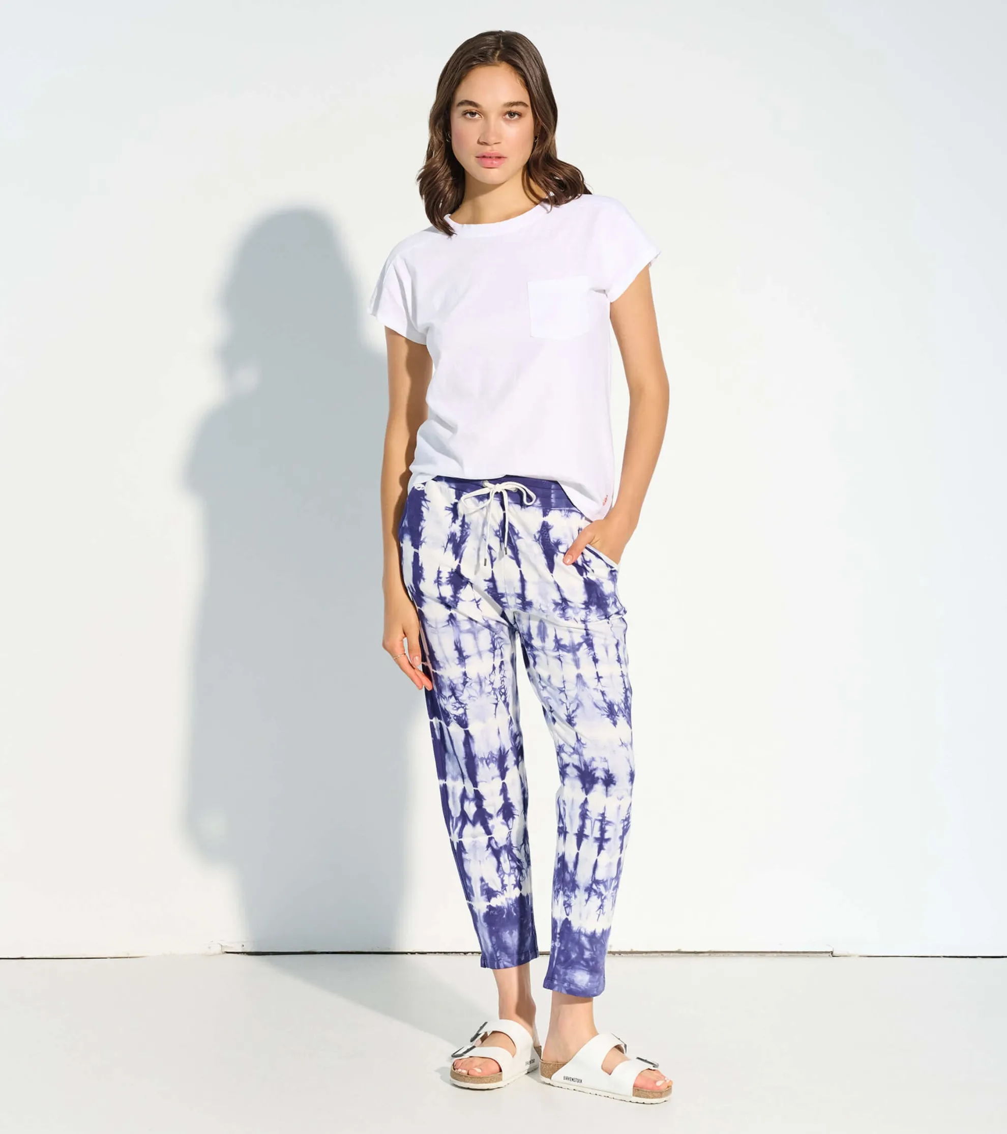 Online Slouchy Pocket Tee - White Women Tops
