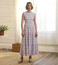 Best Smocked Maxi Dress - Wildflower Seersucker Women Dresses