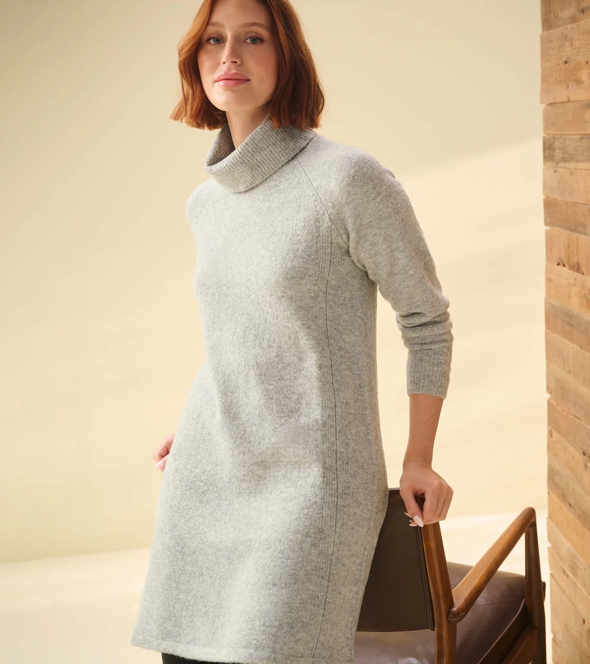 Hot Swing Sweater Dress - Grey Heather Women Dresses