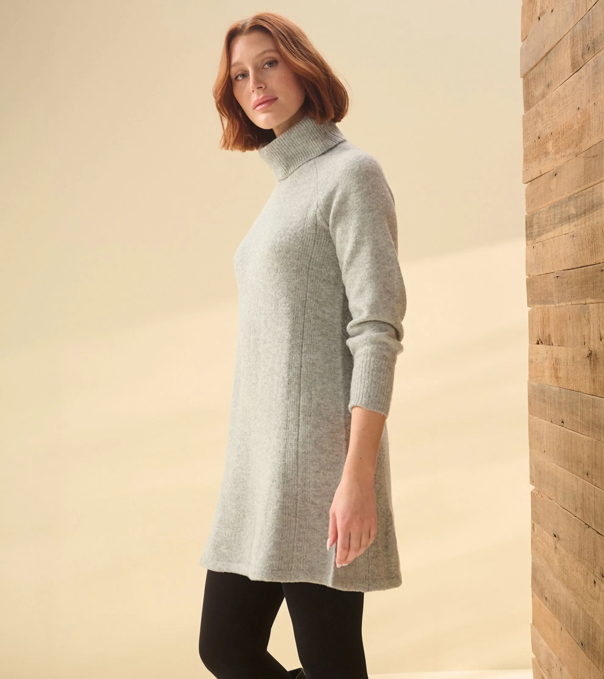 Hot Swing Sweater Dress - Grey Heather Women Dresses