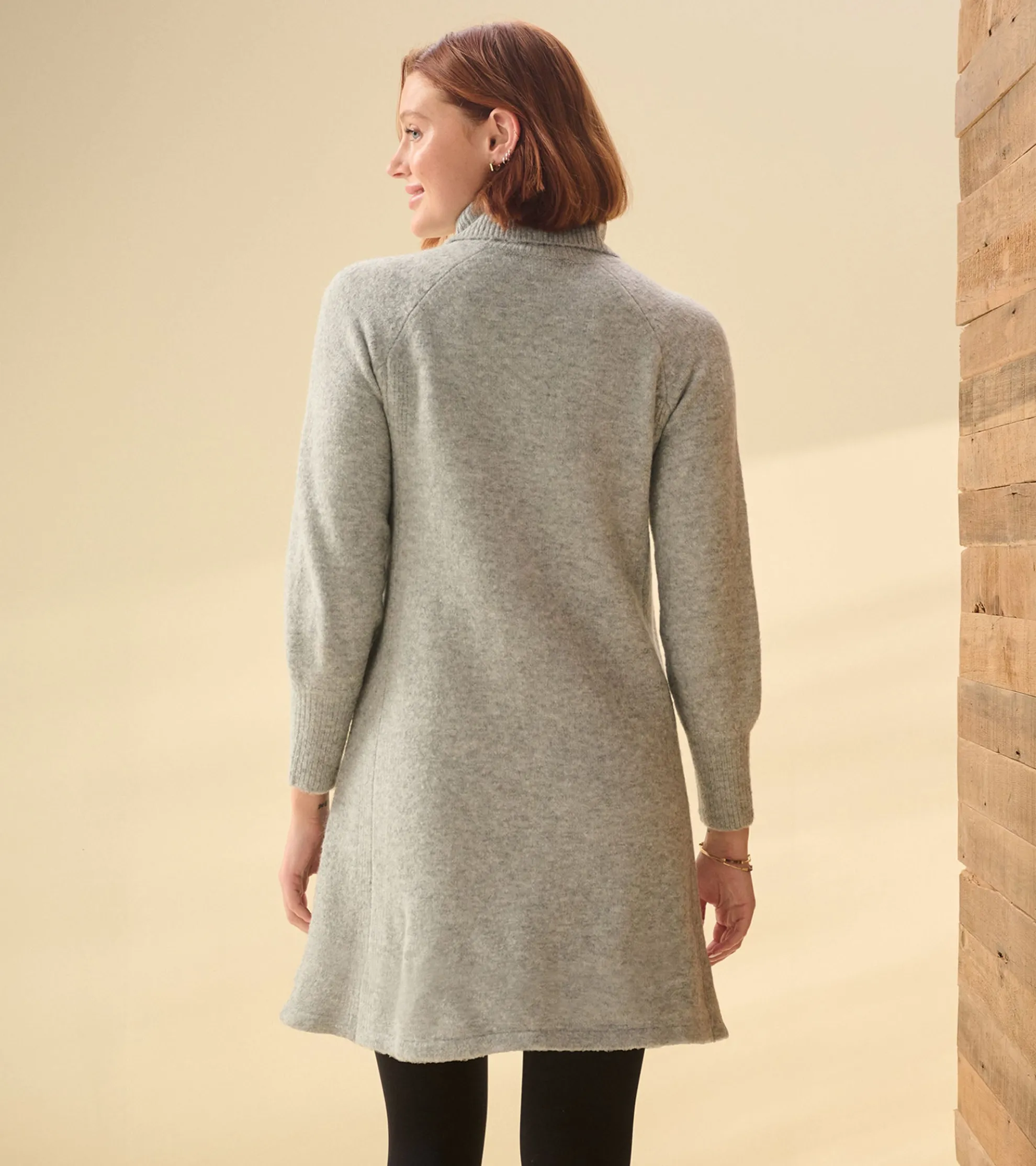 Hot Swing Sweater Dress - Grey Heather Women Dresses