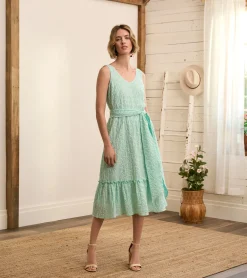 Sydney Midi Dress - Beveled Glass Gingham Women Dresses