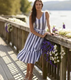 Sale Sydney Midi Dress - Summer Stripes Women Dresses