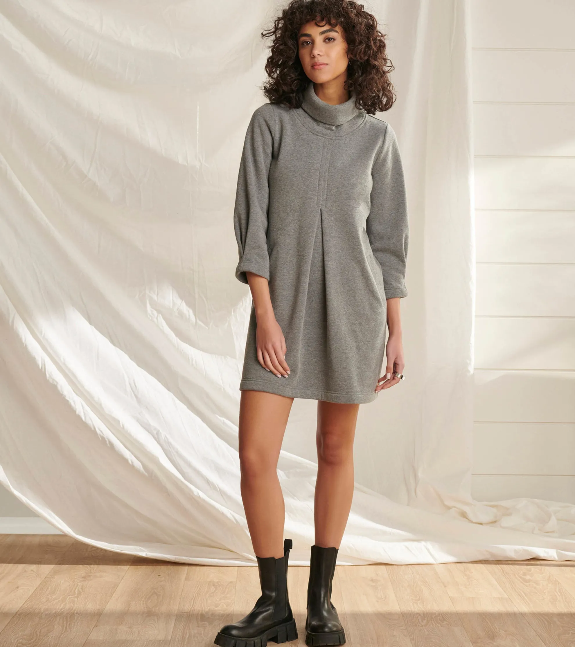 Hot Taylor Dress - Charcoal Melange Women Dresses