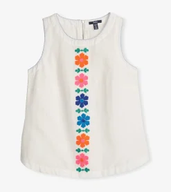 Sale Tessa Tank Top - Embroidered Flowers Women Tops