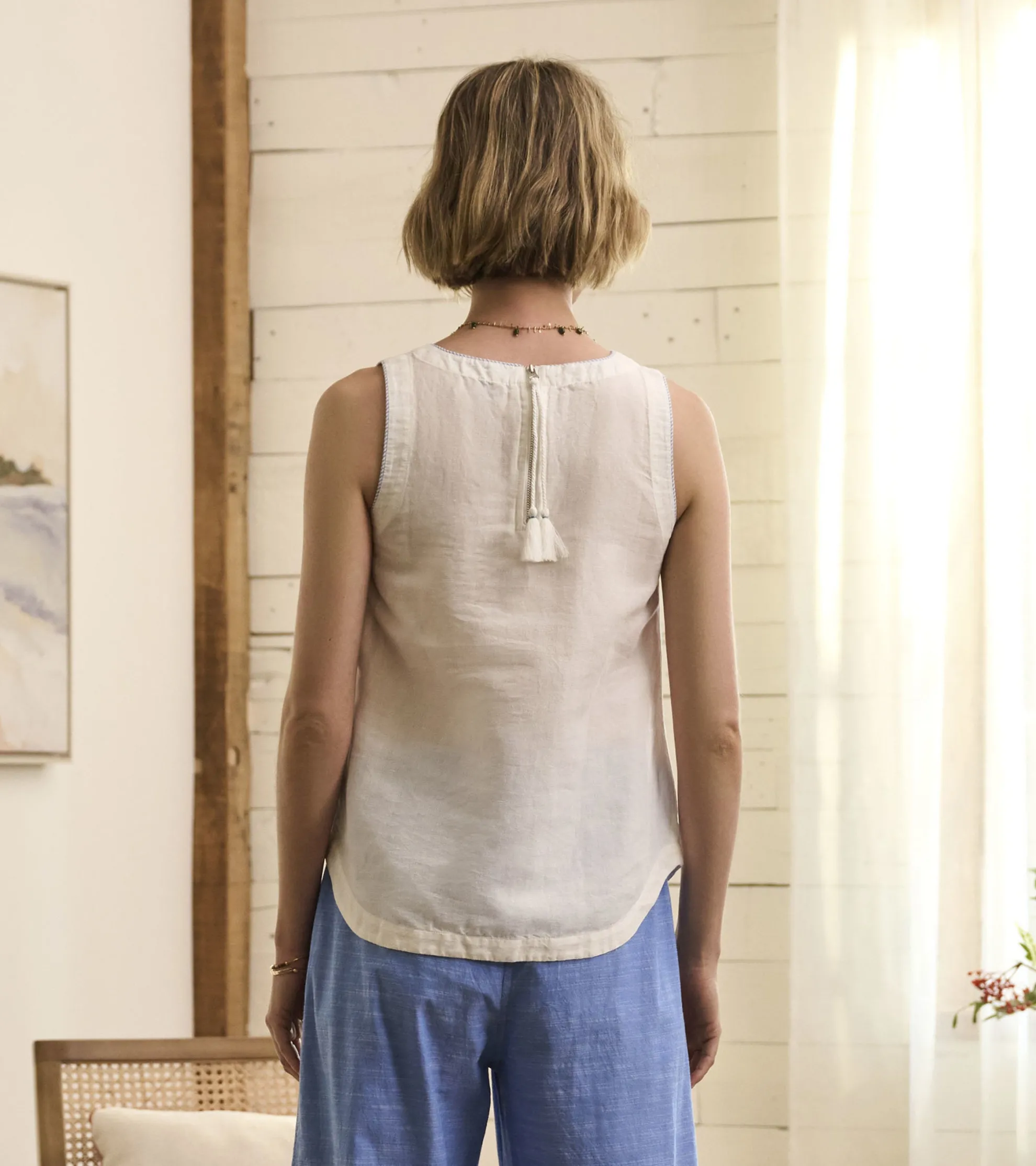 Sale Tessa Tank Top - Embroidered Flowers Women Tops