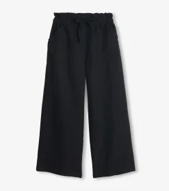 Tie Front Pants - Caviar Linen Women Bottoms
