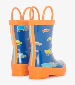 Toddler Boys Driving Cars Rain Boots Rainwear|Rainwear